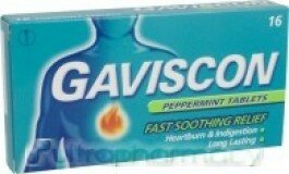 Gaviscon 250 tablets peppermint 16 pack
