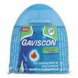 Gaviscon 250 tablets peppermint 20 pack