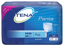 Tena Pants Plus Large 8 Pack
