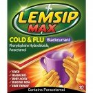 Lemsip Max Cold and Flu Sachets Blackcurrant 10
