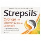 Strepsils Lozenges Orange and Vitamin C 36 