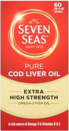 Seven Seas Extra High Strength Pure Cod Liver Oil With Omega 3 Capsules 60